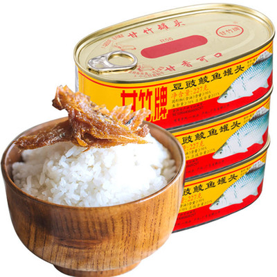 甘竹牌豆豉鲮鱼罐头下饭熟食鱼罐头香辣豆豉鲮鱼