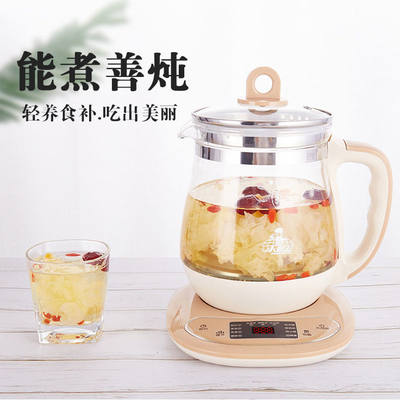 智能养生壶多功能迷你小型家用烧水壶全自动加厚玻璃煮花茶壶1.8L（智能款 单机+蒸蛋器）