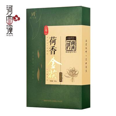 黑茶湖南安化 茶叶特产荷香金茯1kg金花茯砖茶安化黑茶