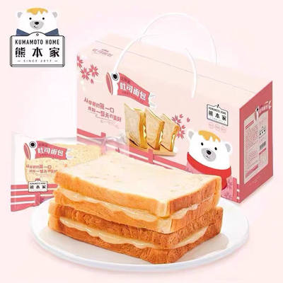 优米熊北海道吐司面包，1000g/箱，酱心美味，人人至爱