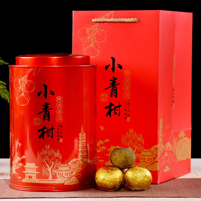 聚天禾小青柑普茶铁罐装 新会宫廷小青柑普洱茶 500g 赠手提袋